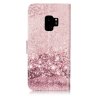 Samsung Galaxy S9 Plånboksetui Motiv Rosa Glitter