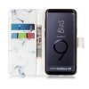 Samsung Galaxy S9 Plånboksetui Motiv Hvit Marmor