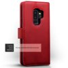 Samsung Galaxy S9 Plus Ekte Skinn Plånboksetui Rød