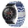 Samsung Galaxy Watch 20mm Armbånd Nylon Blå Hvit