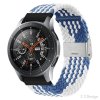 Samsung Galaxy Watch 20mm Armbånd Nylon Hvit Blå