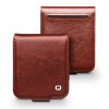 Samsung Galaxy Z Flip 6/Flip 7 FE Etui Ekte Skinn med Flipp Brun
