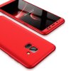 Deksel till Samsung Galaxy A8 2018 Hardplast Tredelt Rød