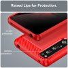 Sony Xperia 1 IV Deksel Børstet Karbonfibertekstur Rød