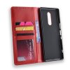Sony Xperia 1 Plånboksetui Vintage RutMønster PU-skinn Rød