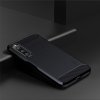 Sony Xperia 10 V Deksel Børstet Karbonfibertekstur Blå