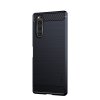 Sony Xperia 5 Deksel Børstet Karbonfibertekstur Mörkblå