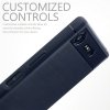 Sony Xperia XZ1 MobilDeksel Karbonfibertekstur Børstet MörkBlå