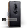Sony Xperia XZ2 PlånboksEtui PU-skinn Svart Tan