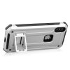 Stötsäkert MobilDeksel till iPhone X/Xs TPU HardPlast Stativ Sølv