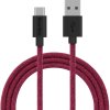 USB-C Kabel 2m Fuzzy Mörklilla