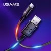 USB till Type-C Kabler 1m med LED-lampor Svart