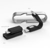 High Six All-in-One Backup Cable Silver Svart