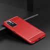 Xiaomi Redmi 10 Deksel Børstet Karbonfibertekstur Rød