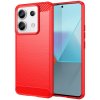 Xiaomi Redmi Note 13 Pro 5G Deksel Børstet Karbonfibertekstur Rød