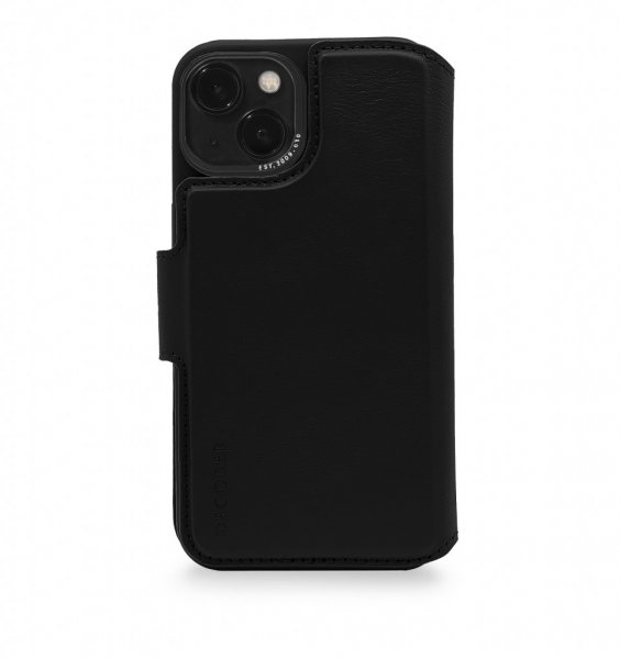 iPhone 14 Etui Leather Detachable Wallet Svart