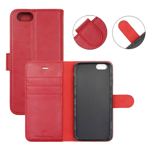 iPhone 6/6S Etui med Stativ Rød