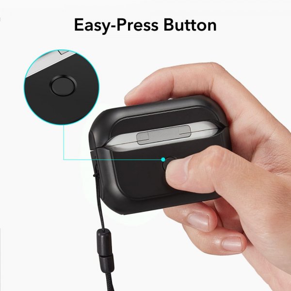 AirPods Pro/AirPods Pro 2 Deksel Orbit Hybrid HaloLock Svart