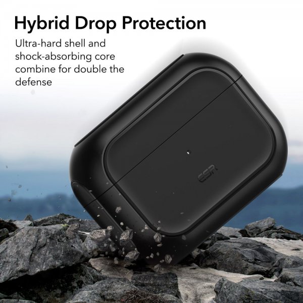 AirPods Pro/AirPods Pro 2 Deksel Orbit Hybrid HaloLock Svart