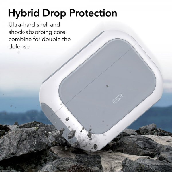 AirPods Pro/AirPods Pro 2 Deksel Orbit Hybrid HaloLock Hvit