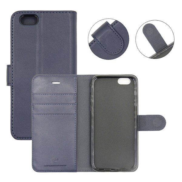 iPhone 6/6S Etui med Stativ Blå