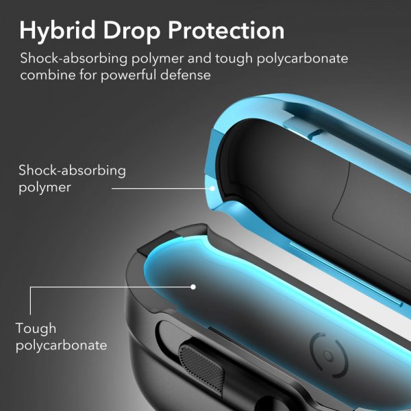 AirPods Pro/AirPods Pro 2 Deksel Pulse FlickLock HaloLock Svart