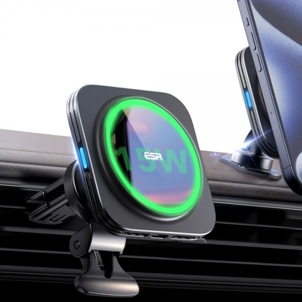 Mobilholder til bil Qi2 Wireless Car Charger CryoBoost HaloLock Svart