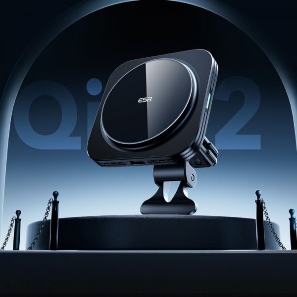 Mobilholder til bil Qi2 Wireless Car Charger CryoBoost HaloLock Svart