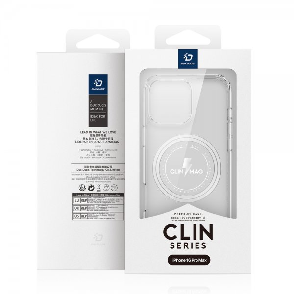 iPhone 16 Pro Max Deksel Clin Series MagSafe Transparent