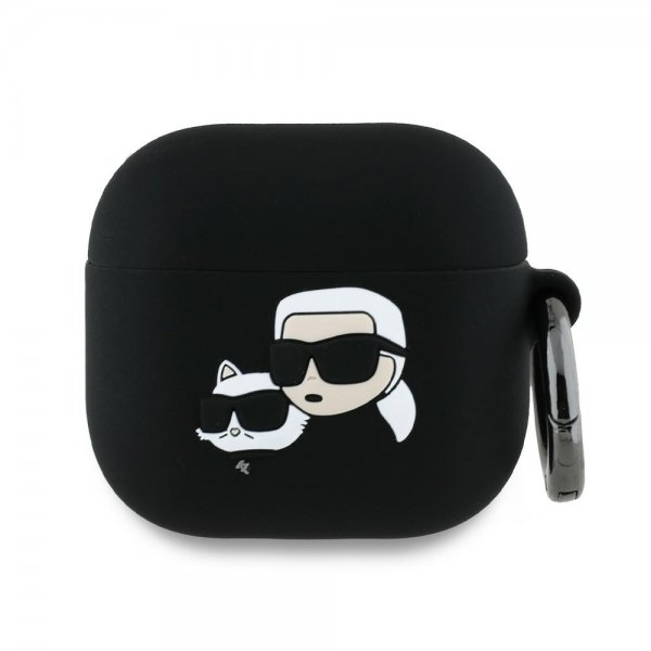AirPods 4 Deksel Karl & Choupette 3D Svart