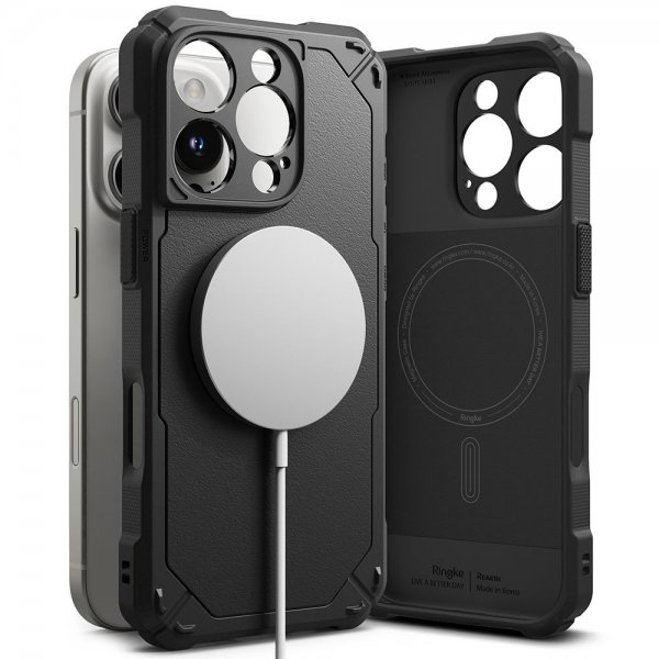 iPhone 16 Pro Max Deksel Rugged Gear Magnetic Svart