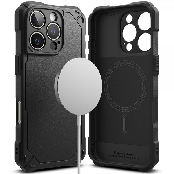 iPhone 16 Pro Max Deksel Rugged Gear Magnetic Svart