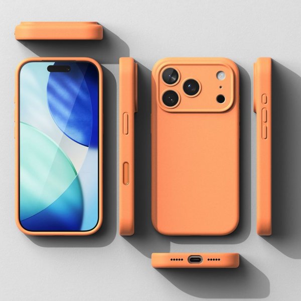 iPhone 17 Pro Max Deksel Silicone Magnetic Tangerine
