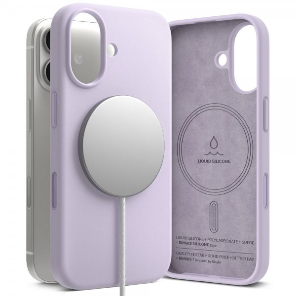 iPhone 17 Deksel Silicone Magnetic Lilla