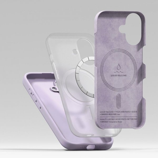 iPhone 17 Deksel Silicone Magnetic Lilla