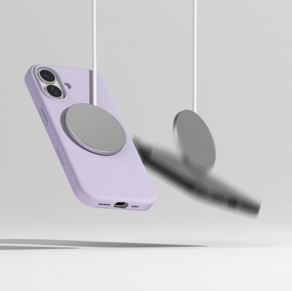 iPhone 17 Deksel Silicone Magnetic Lilla