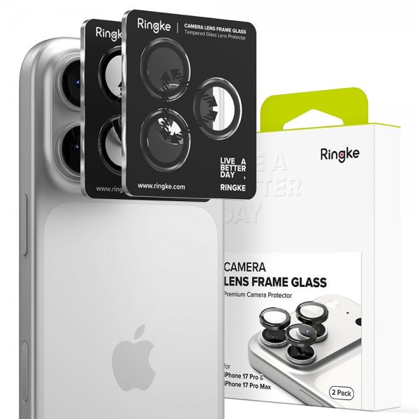iPhone 17 Pro/iPhone 17 Pro Max Kamerabeskytter Camera Lens Frame 2-pakning