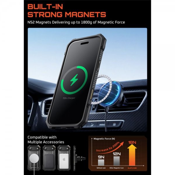 iPhone Air Deksel UB Grip MagSafe Svart