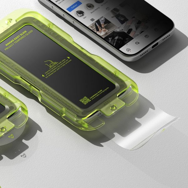 iPhone 17 Pro Skjermbeskytter Easy Slide Privacy 2-pakning