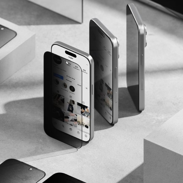 iPhone 17 Skjermbeskytter Easy Slide Privacy 2-pakning