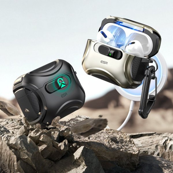 AirPods Pro 3 Deksel Cyber ​​FlickLock MagSafe Svart