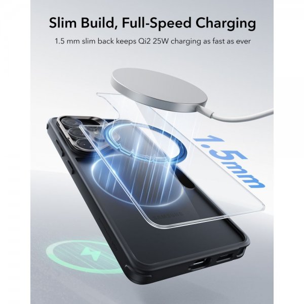 Samsung Galaxy S26 Ultra Deksel Classic Hybrid Kickstand MagSafe Svart Transparent