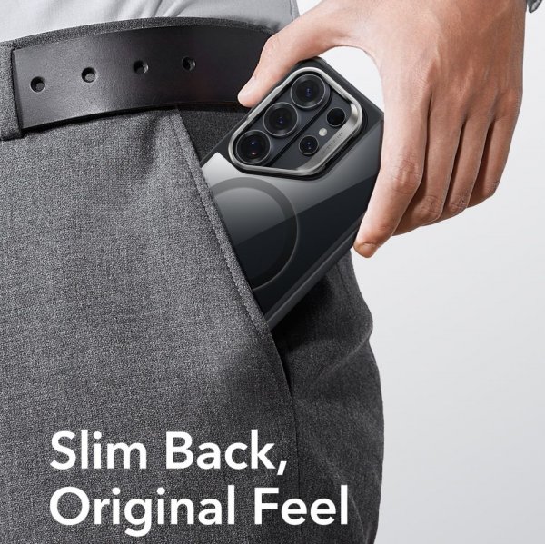 Samsung Galaxy S26 Ultra Deksel Classic Hybrid Kickstand MagSafe Svart Transparent