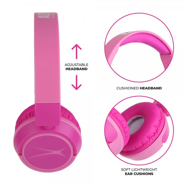 Hodetelefoner Trådløs 2in1 On-Ear Rosa