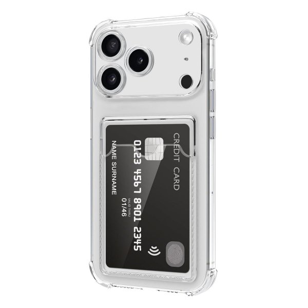 iPhone 17 Pro Deksel Kortholder Transparent