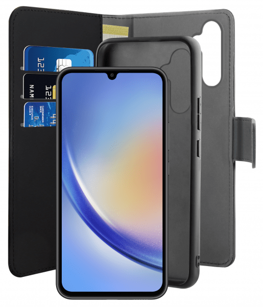 Samsung Galaxy A34 5G Etui Wallet Detachable 2 in 1 Svart