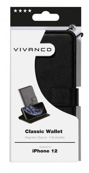 iPhone 12 Mini Etui Classic Wallet Svart