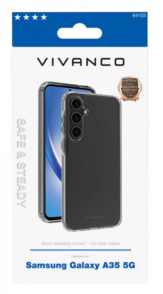 Samsung Galaxy A35 Deksel Safe & Steady Transparent