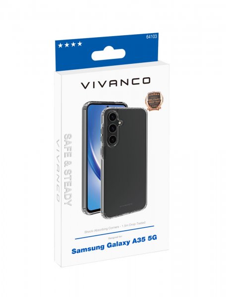 Samsung Galaxy A35 Deksel Safe & Steady Transparent