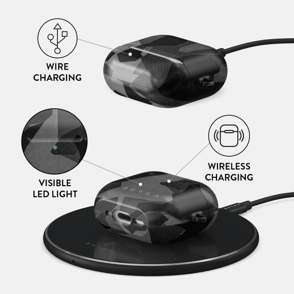 AirPods 4 Deksel Design Night Black Camo